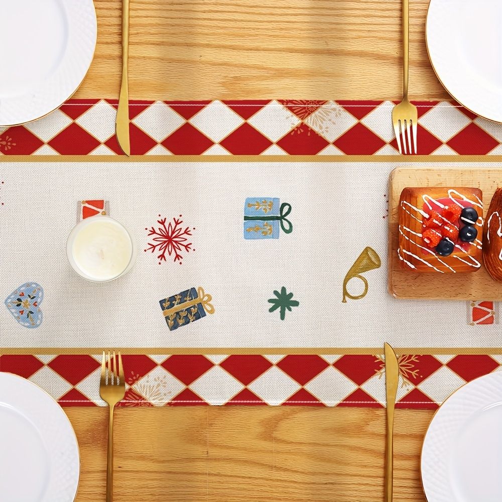 Christmas Nutcracker Linen Table Runner for Festive Holiday Decor