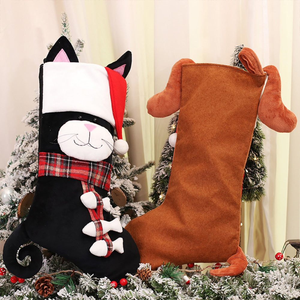 Christmas Ornaments Socks Dog Cat Pendants Christmas Tree Decorations