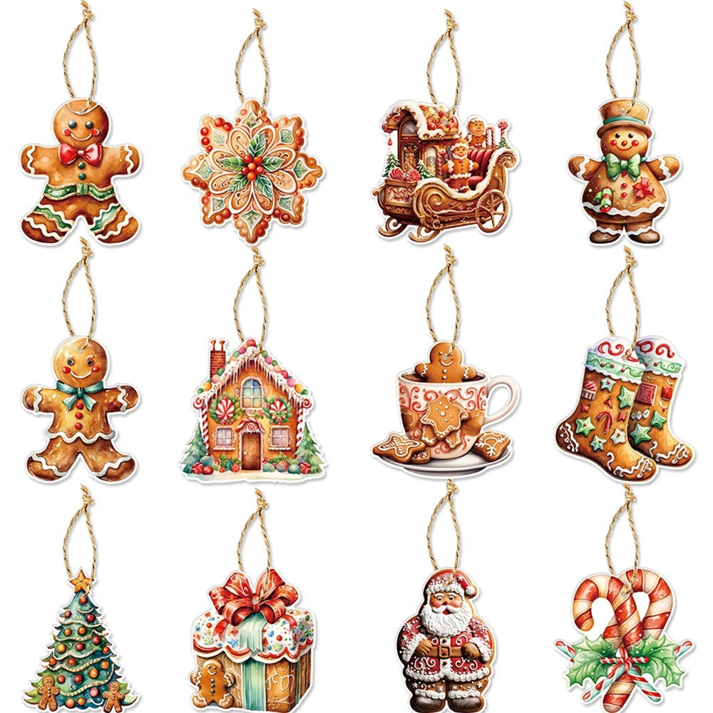 Christmas Party Decoration Pendant Gingerbread Man Theme Christmas Party Decoration