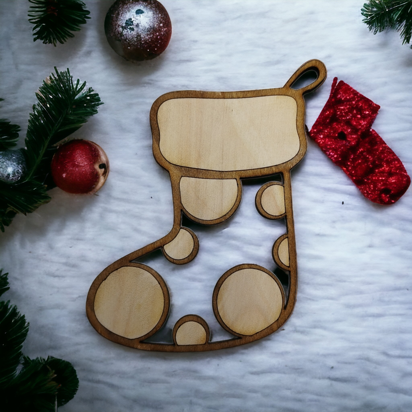 Christmas Socks Wooden Christmas Decoration