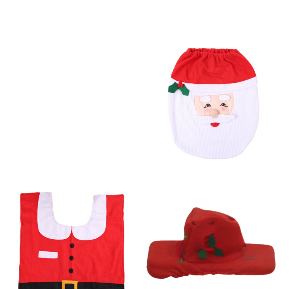 Christmas Toilet Seat Covers Creative Santa Claus Bathroom Mat