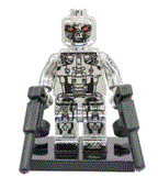 Terminator T-800 Chrome Endoskeleton Lego custom Minifigures