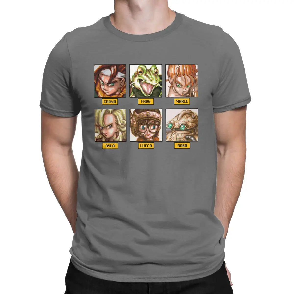 Chrono Team final fantasy video game T-Shirt for Men O Neck 100% Cotton