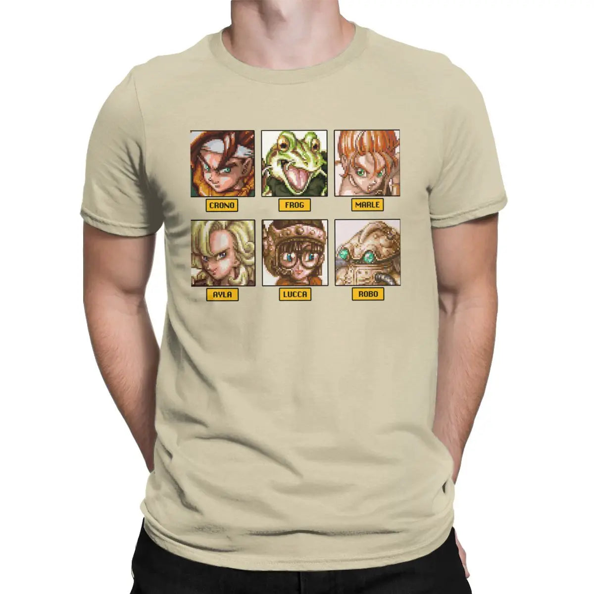 Chrono Team final fantasy video game T-Shirt for Men O Neck 100% Cotton