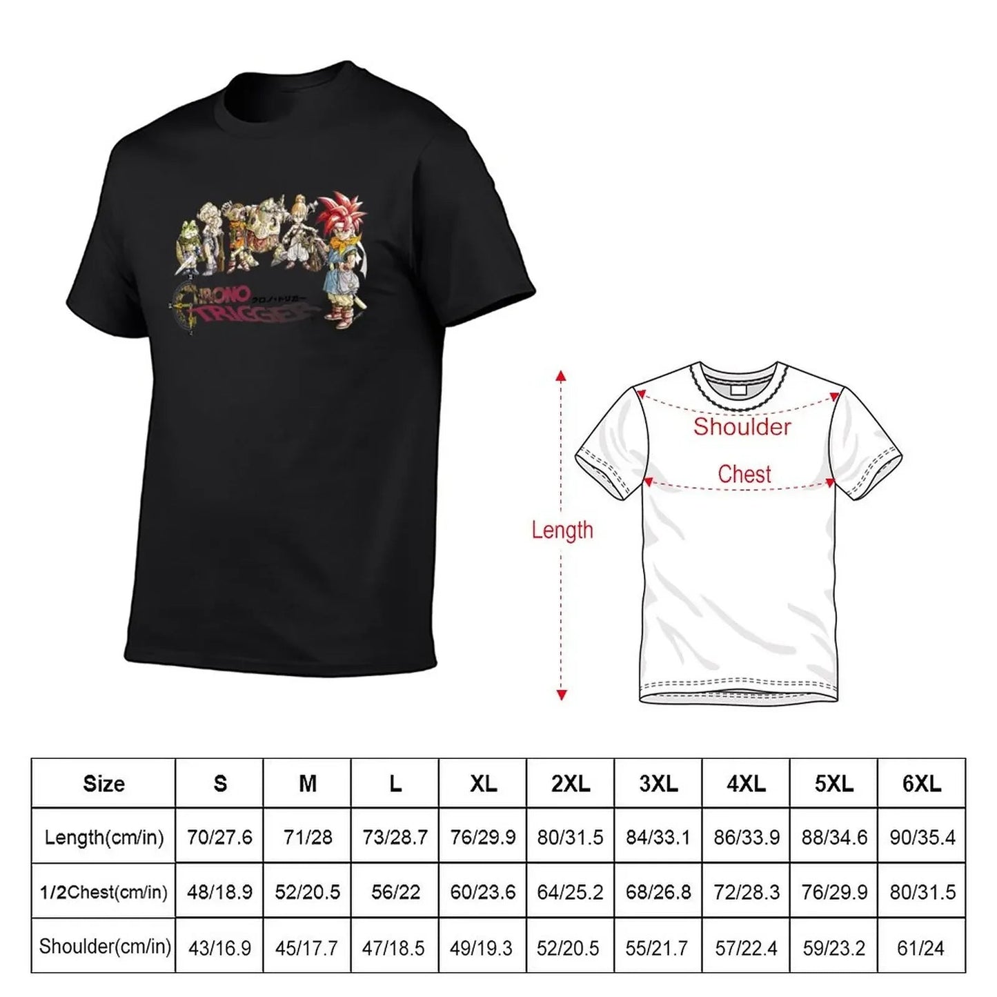 Chrono Trigger Logo T-Shirt new edition summer top summer clothes mens workout shirts