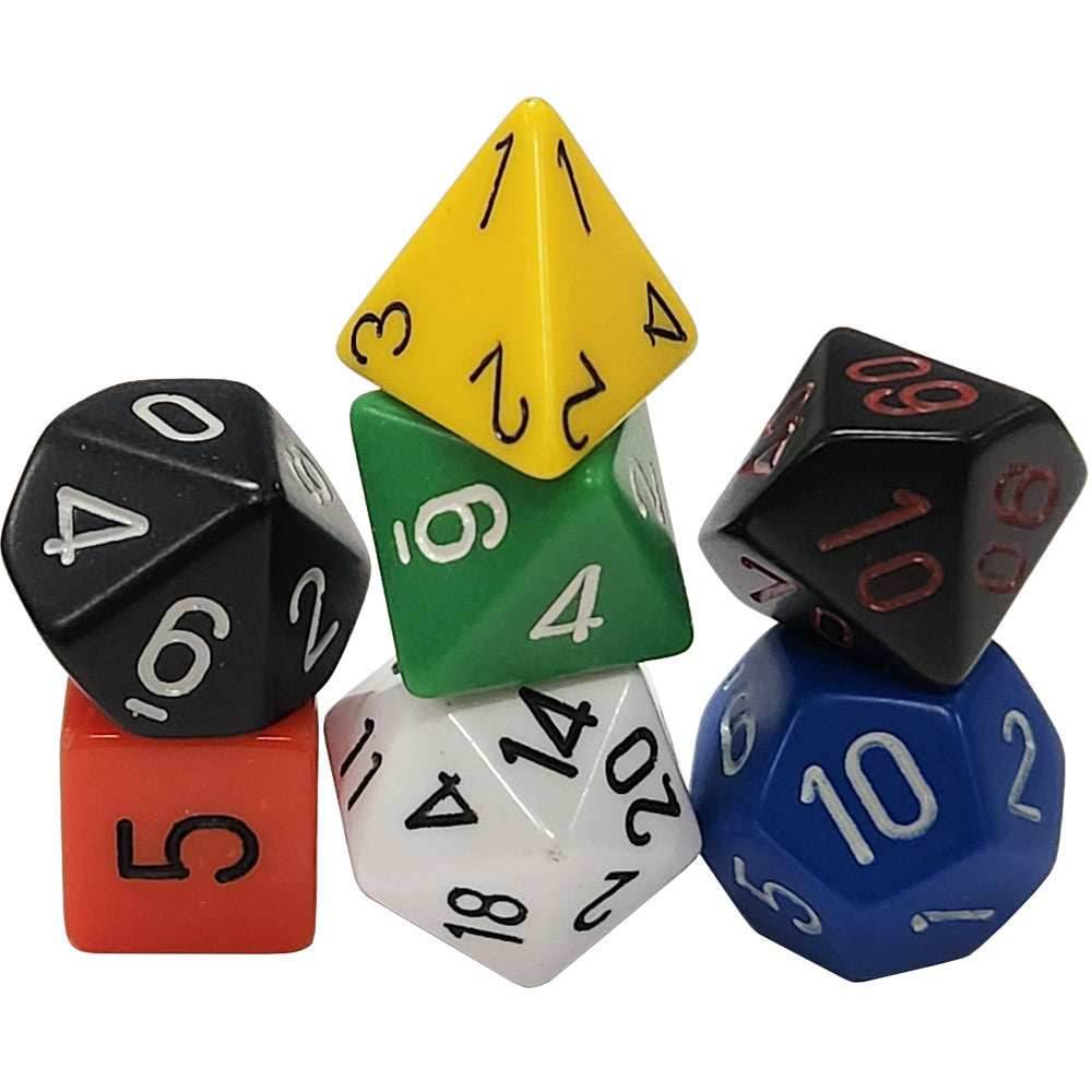 Nostalgia Opaque GM & Beginning Player 7-Die Polyhedral set - 