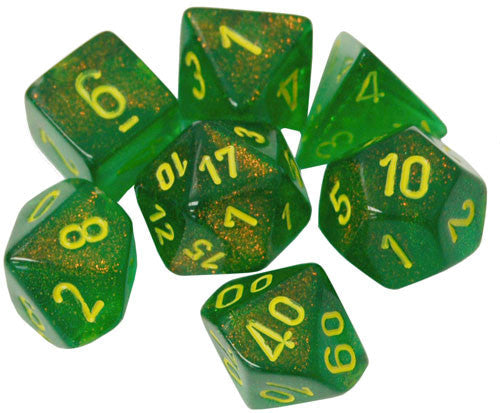 Borealis Polyédrique Érable Vert/Jaune 7-Die Set