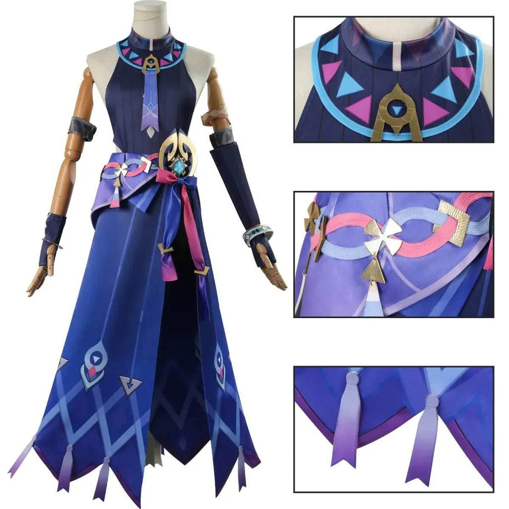 Genshin Citlali Cosplay Dress – Elegant Fantasy Outfit Set - Wig only(one size ) / XL