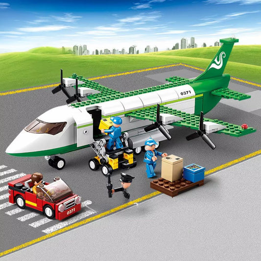 City Cargo Aircraft Educational Building Blocks Toy for Children