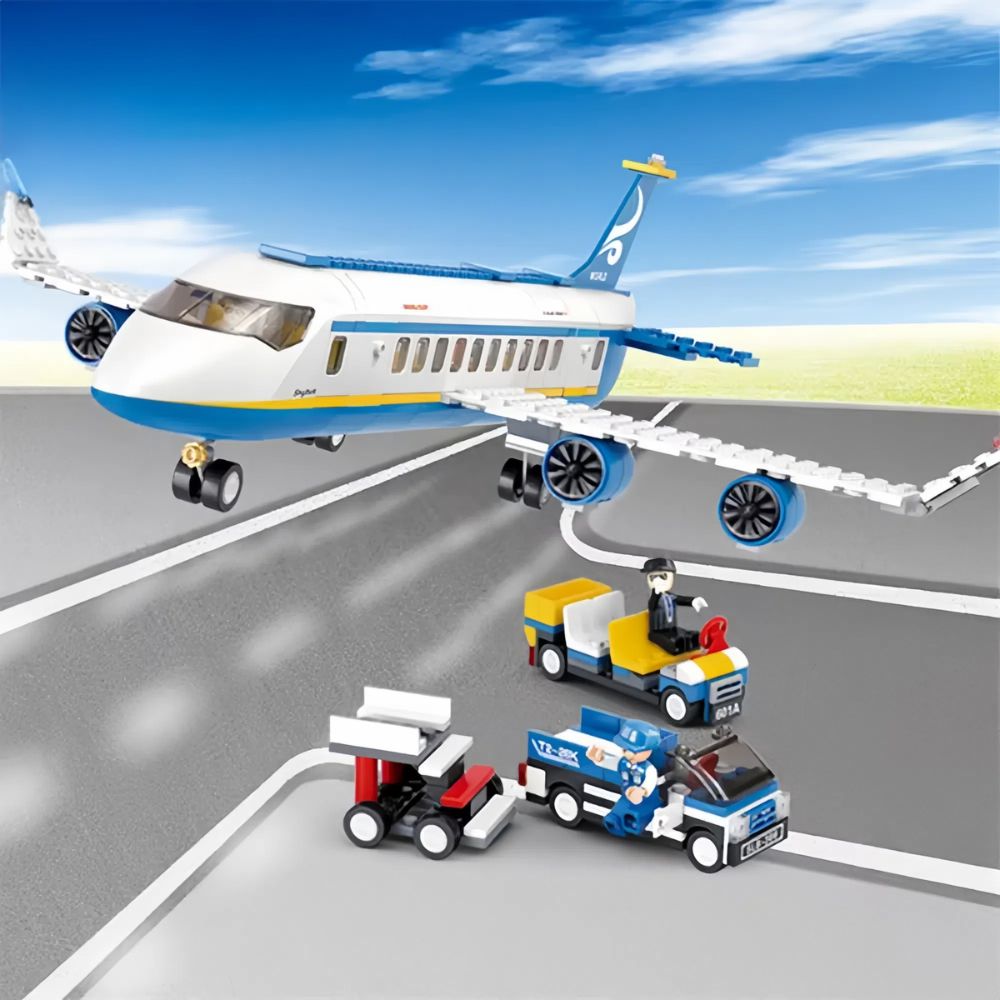 City Cargo Aircraft Educational Building Blocks Toy for Children