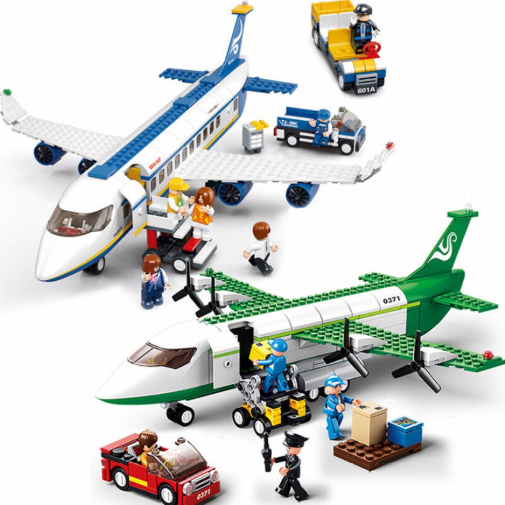 City Cargo Aircraft Educational Building Blocks Toy for Children