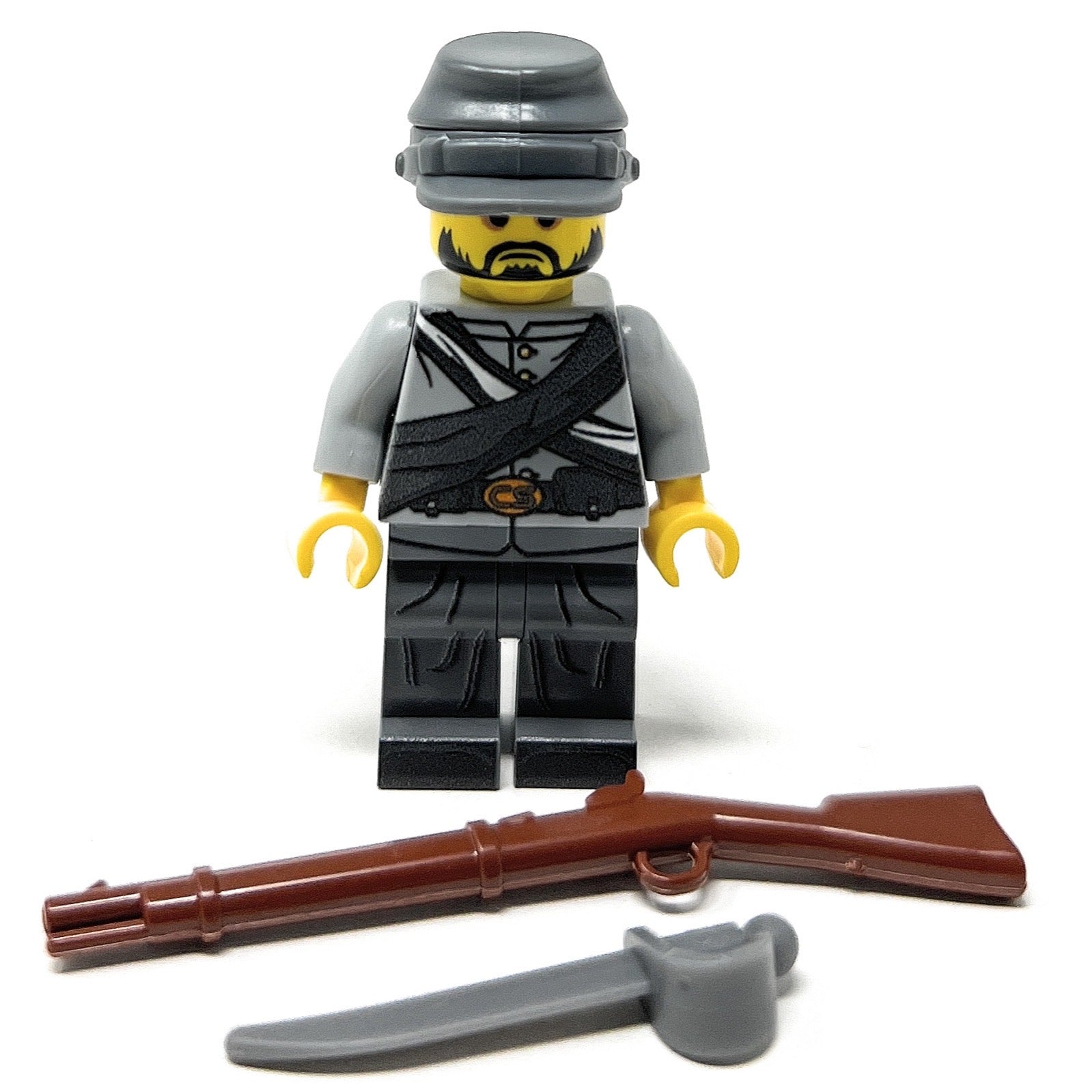 Civil War Confederate Soldier - Custom LEGO Military Minifigure B3 Customs