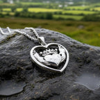 Celestial Moon Claddagh Necklace