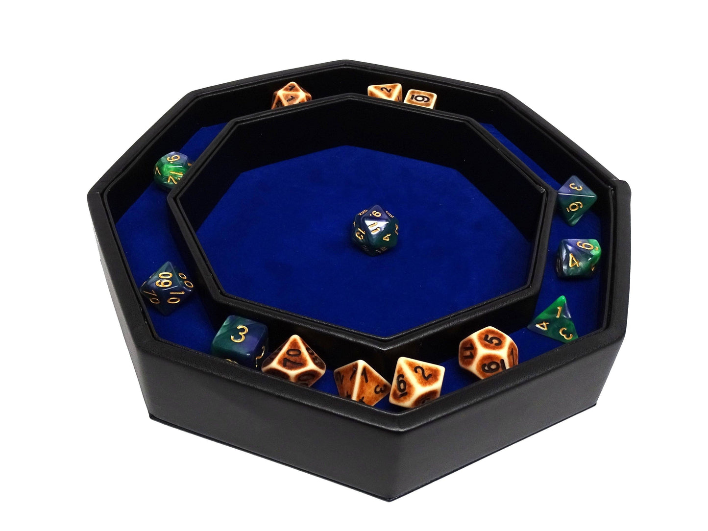 Classic 8 Inch Dice Tray With Dice Staging Area and Lid