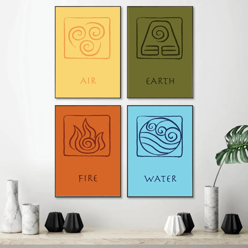 Classic Anime Avatar The Last Airbender Posters Canvas Painting HD Print Wall Art Pictures Gifts For Living Room Home Decoration