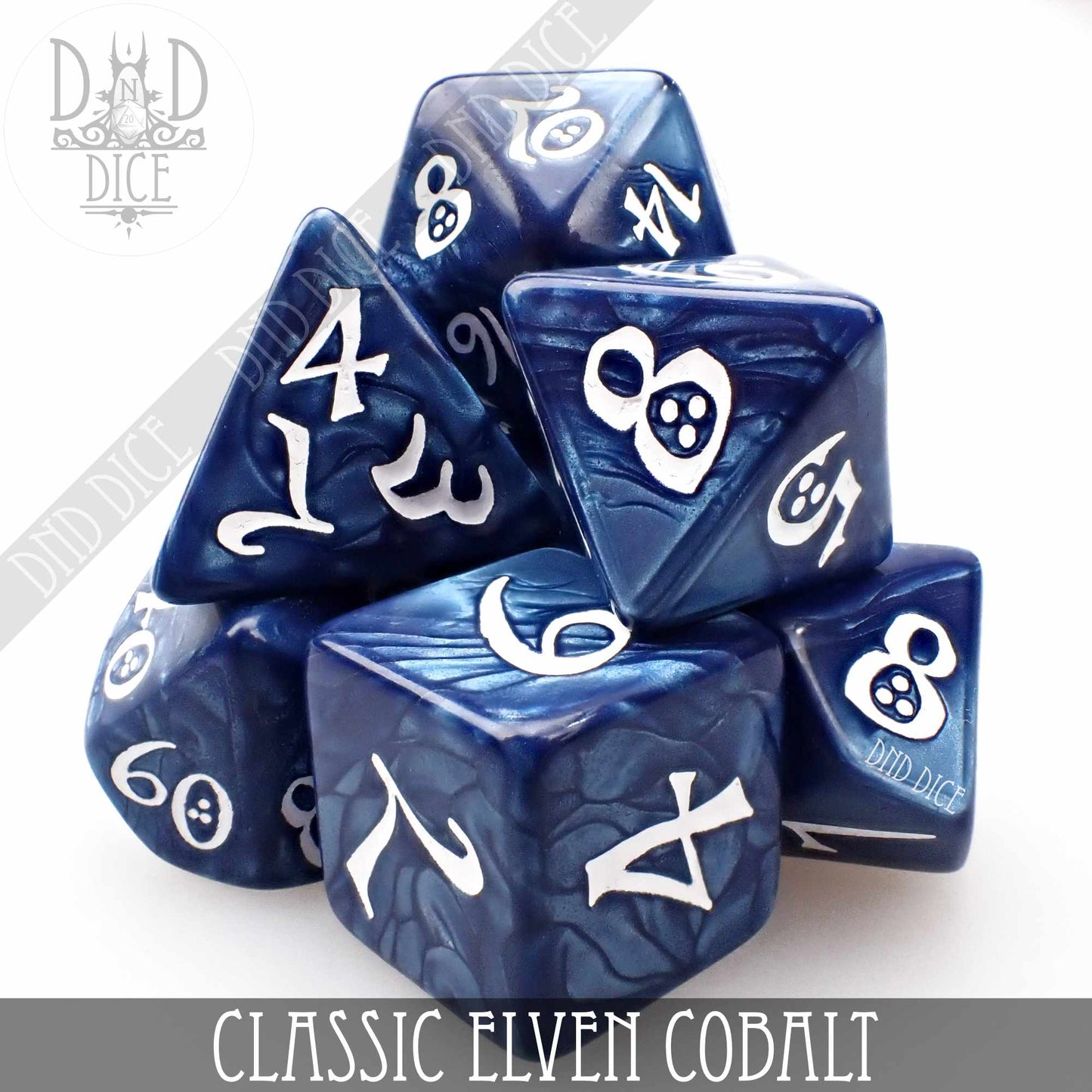 Classic Cobalt Dice Set