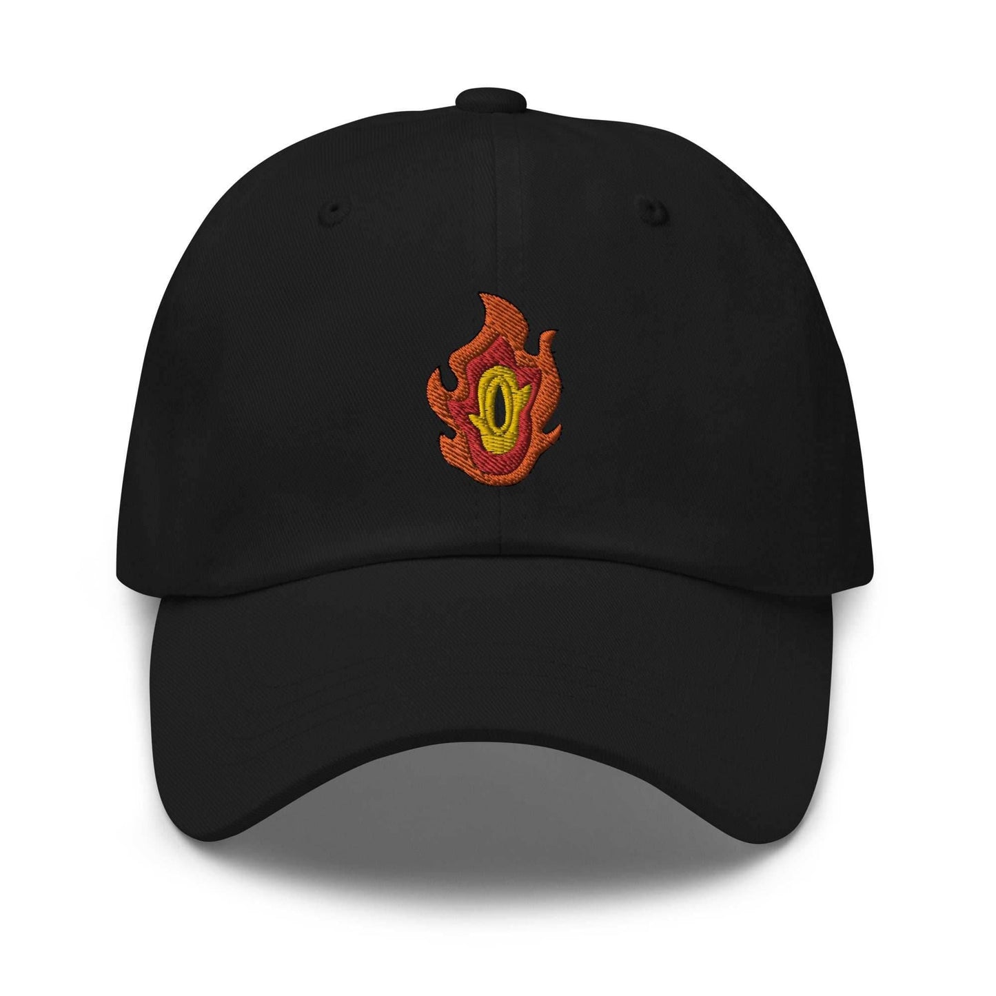 Hashira Flame Hilt Anime Embroidered Dad Hat - Black