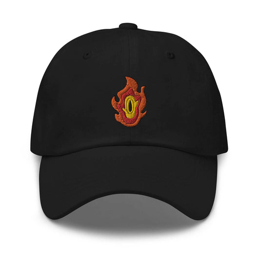 Hashira Flame Hilt Anime Embroidered Dad Hat - Black