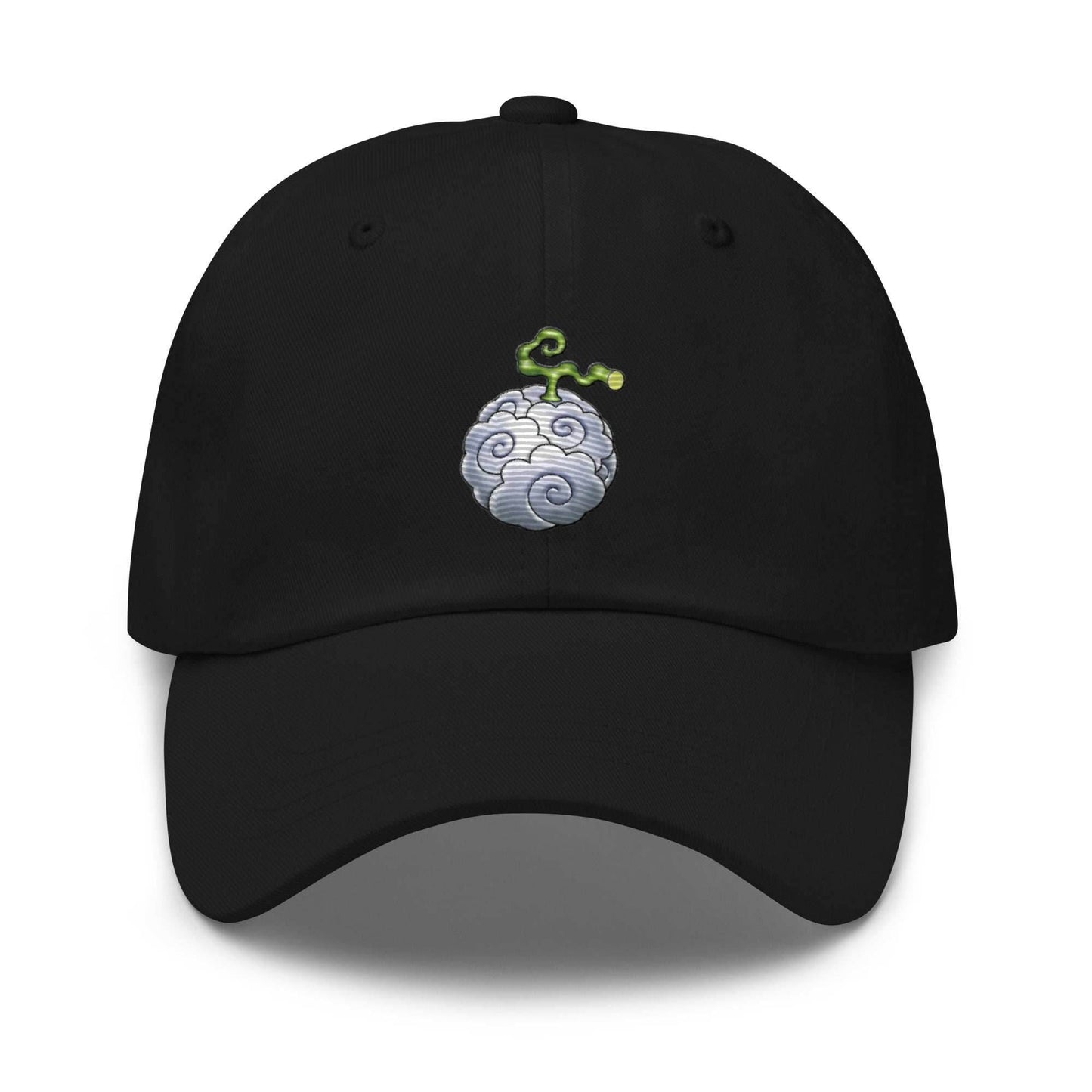 Smoke Smoke Devil Fruit Anime Embroidered Dad Hat - Black