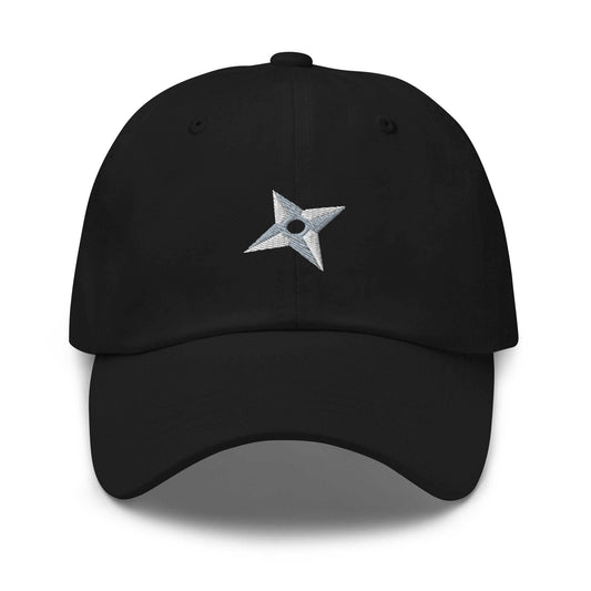 Shuriken Anime Embroidered Dad Hat - Black
