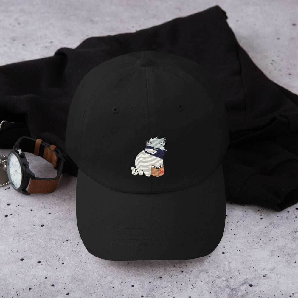 Kitty X Kikashi Anime Embroidered Dad Hat - Black