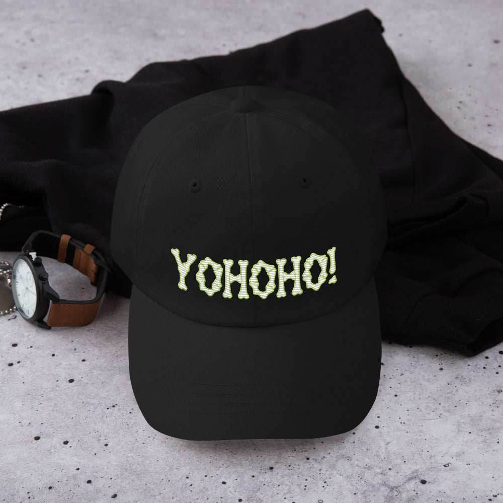 Yohoho Brook Embroidered Unisex Anime Dad Hat - Black