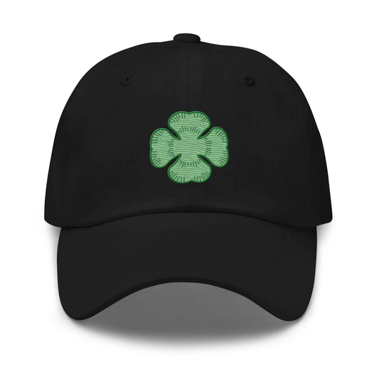 Yuno 4 Leaf Clover Embroidered Unisex Anime Dad Hat - Black