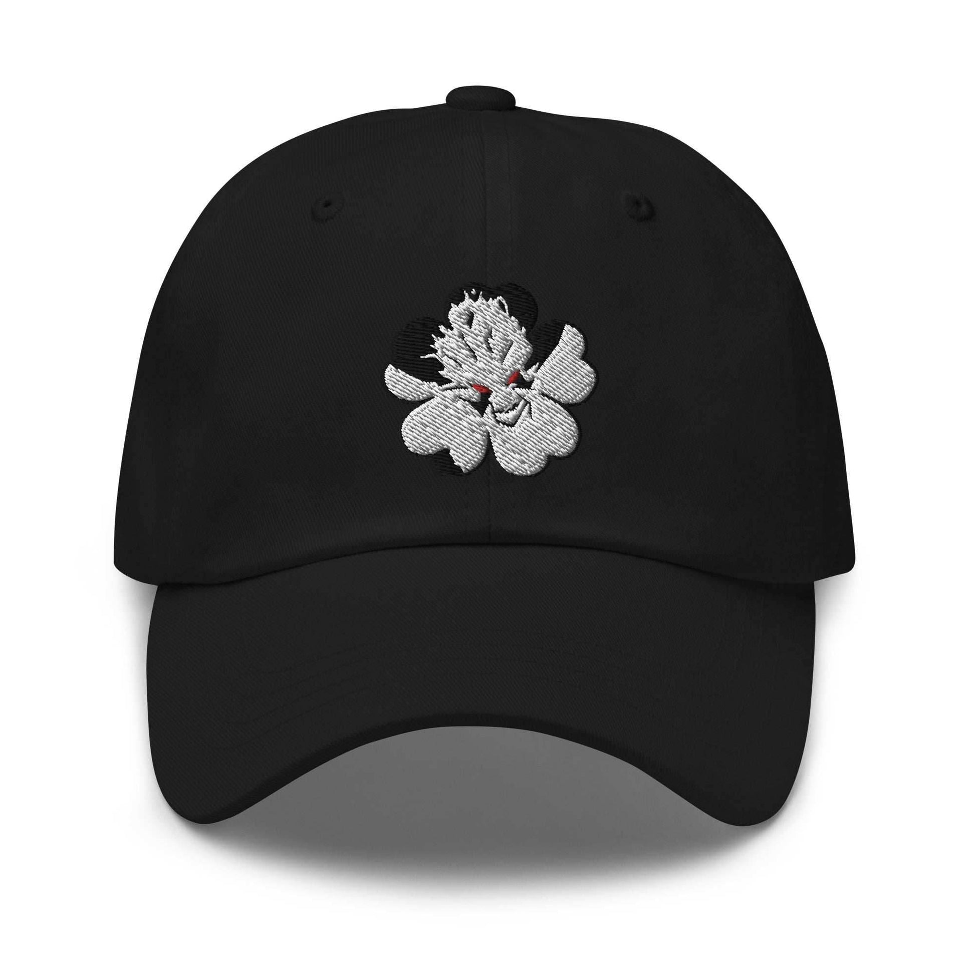 Asta 5 leaf Clover Embroidered unisex Anime Dad Hat - Black