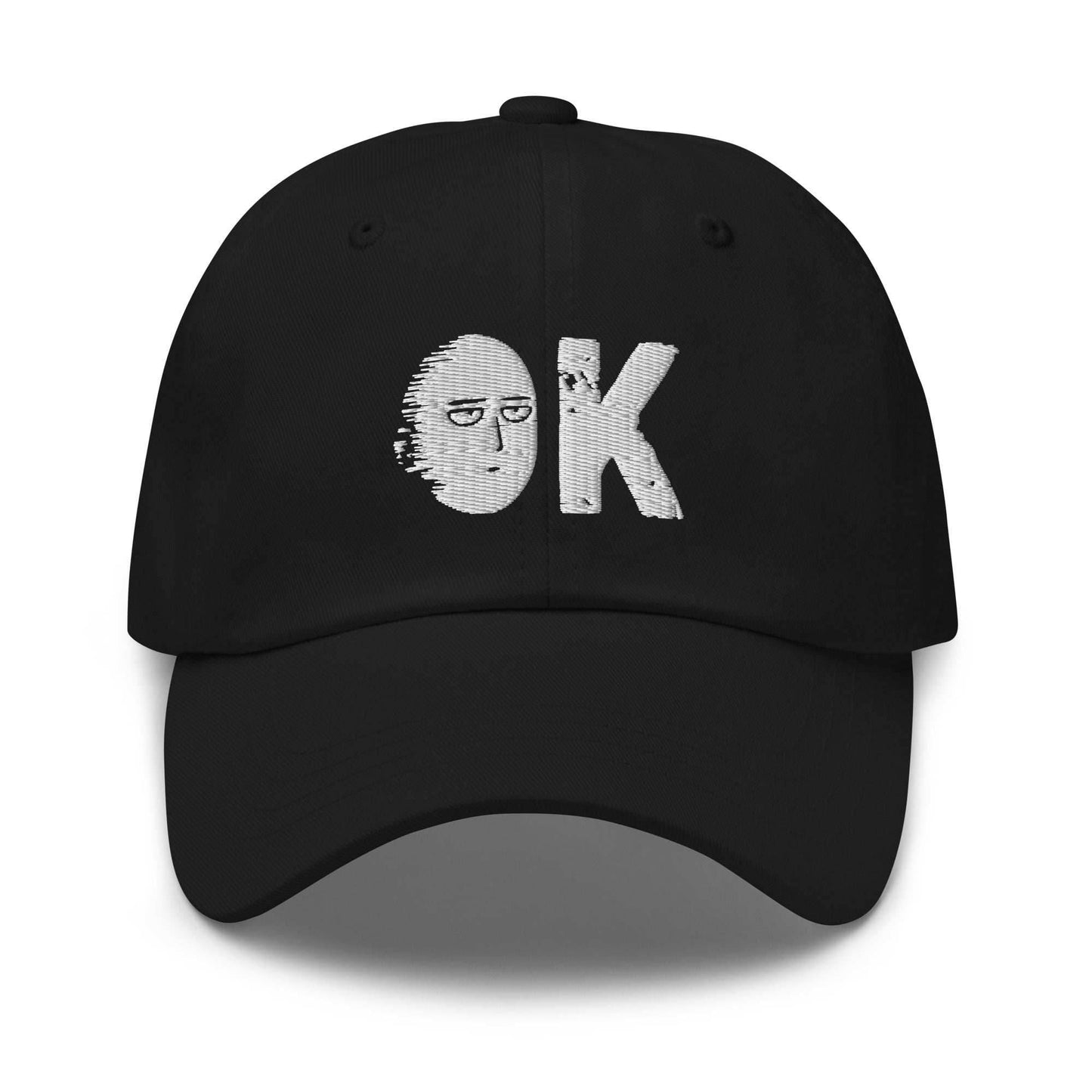 Saitama OK Embroidered Unisex Anime Dad hat - Black