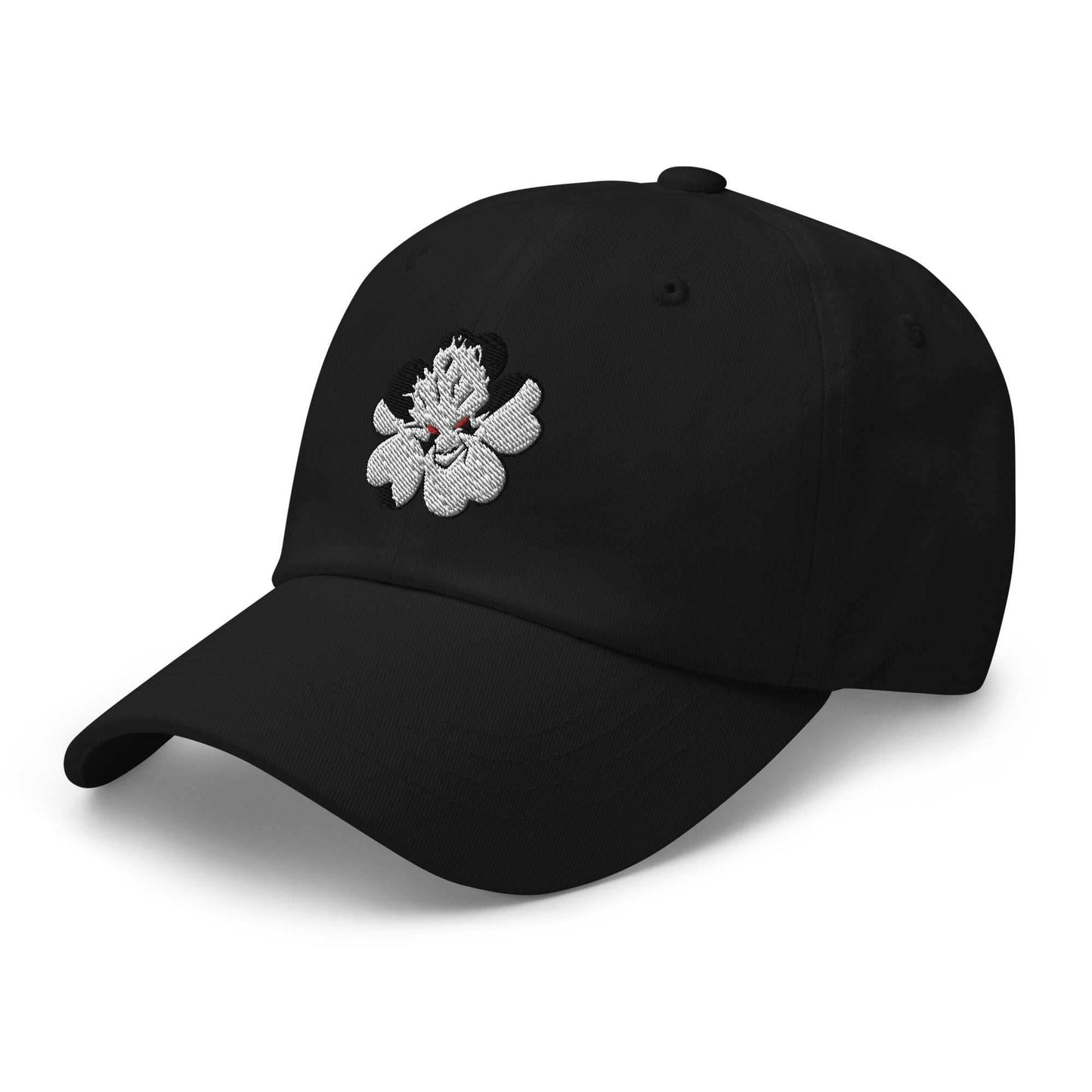 Asta 5 leaf Clover Embroidered unisex Anime Dad Hat - Black