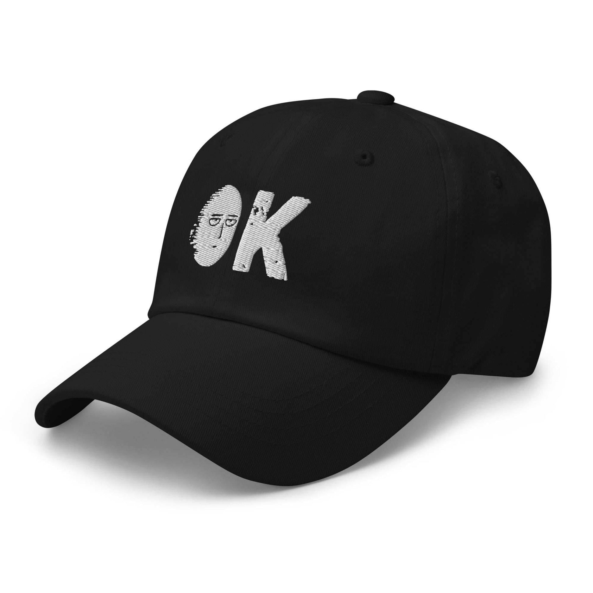 Saitama OK Embroidered Unisex Anime Dad hat - Black