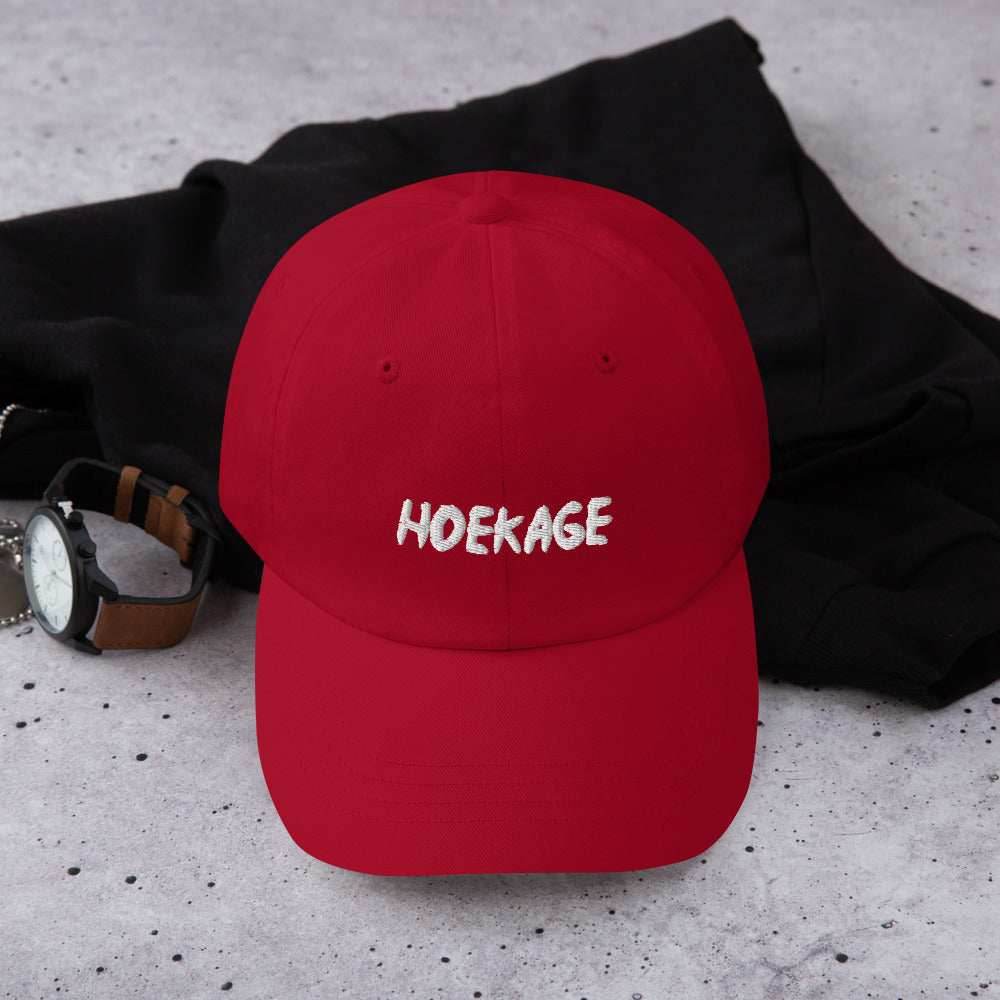 Hoekage Anime Embroidered Dad Hat - Red