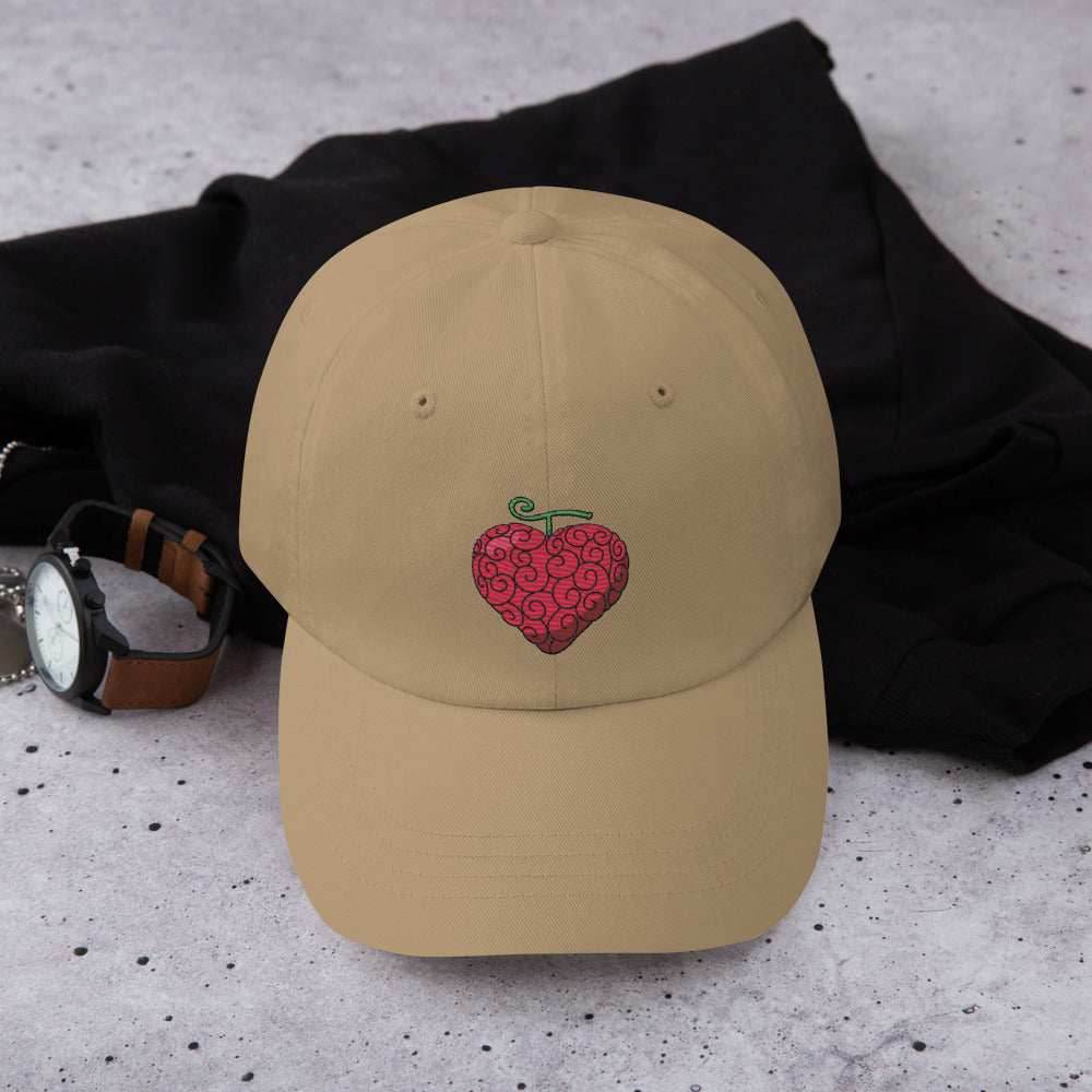 Ope Ope Devil Fruit Embroidered Dad Hat - Khaki