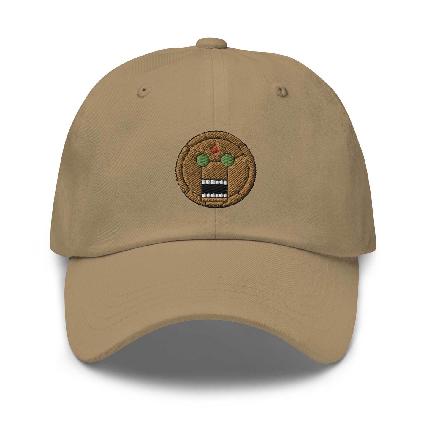 Mechamaru Puppet Embroidered Anime Dad Hat - Khaki