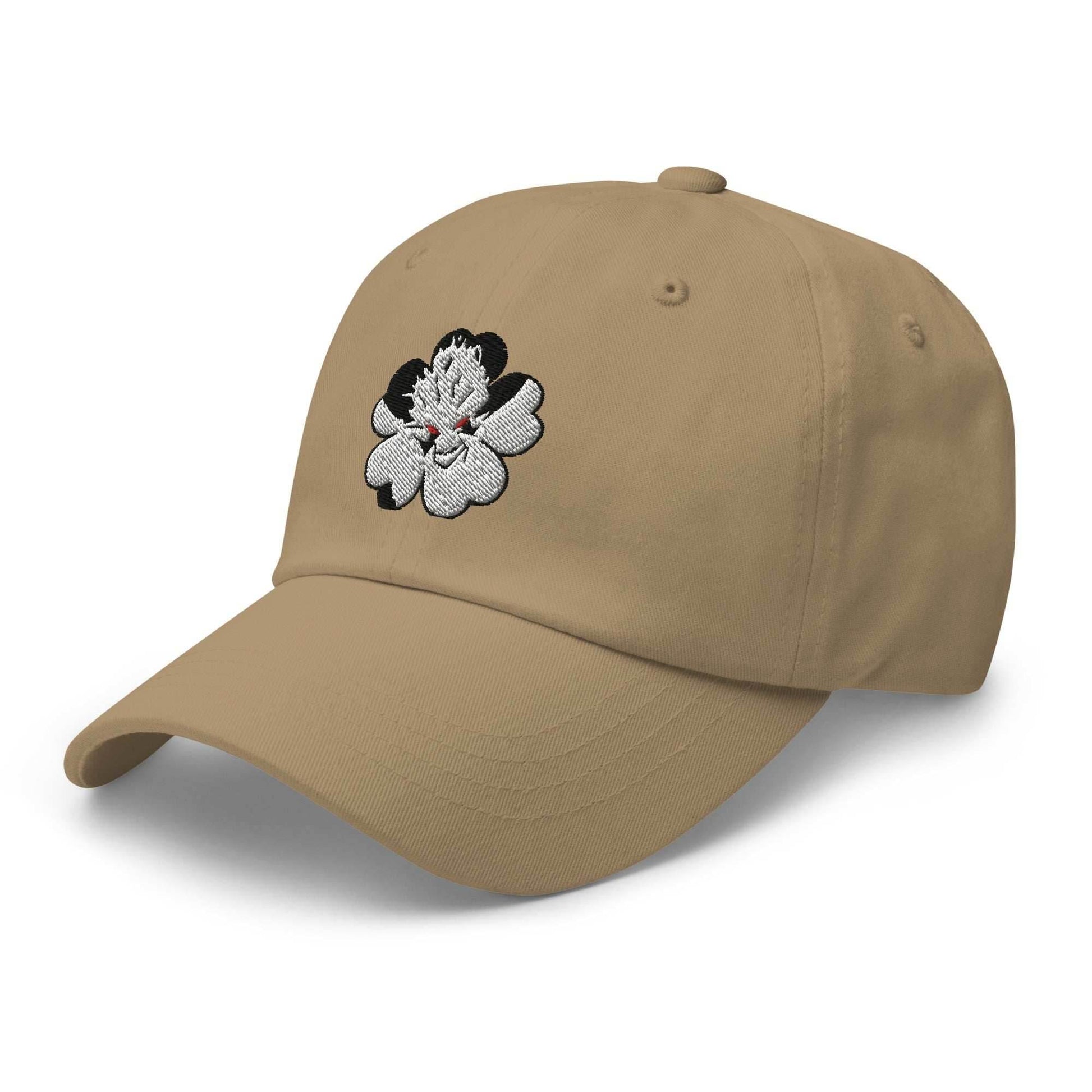 Asta 5 leaf Clover Embroidered unisex Anime Dad Hat - Black