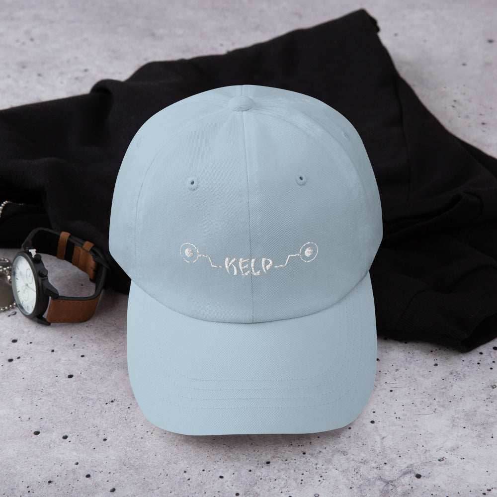 Inumaki Cursed Speech Kelp Anime Embroidered Dad Hat - Light Blue