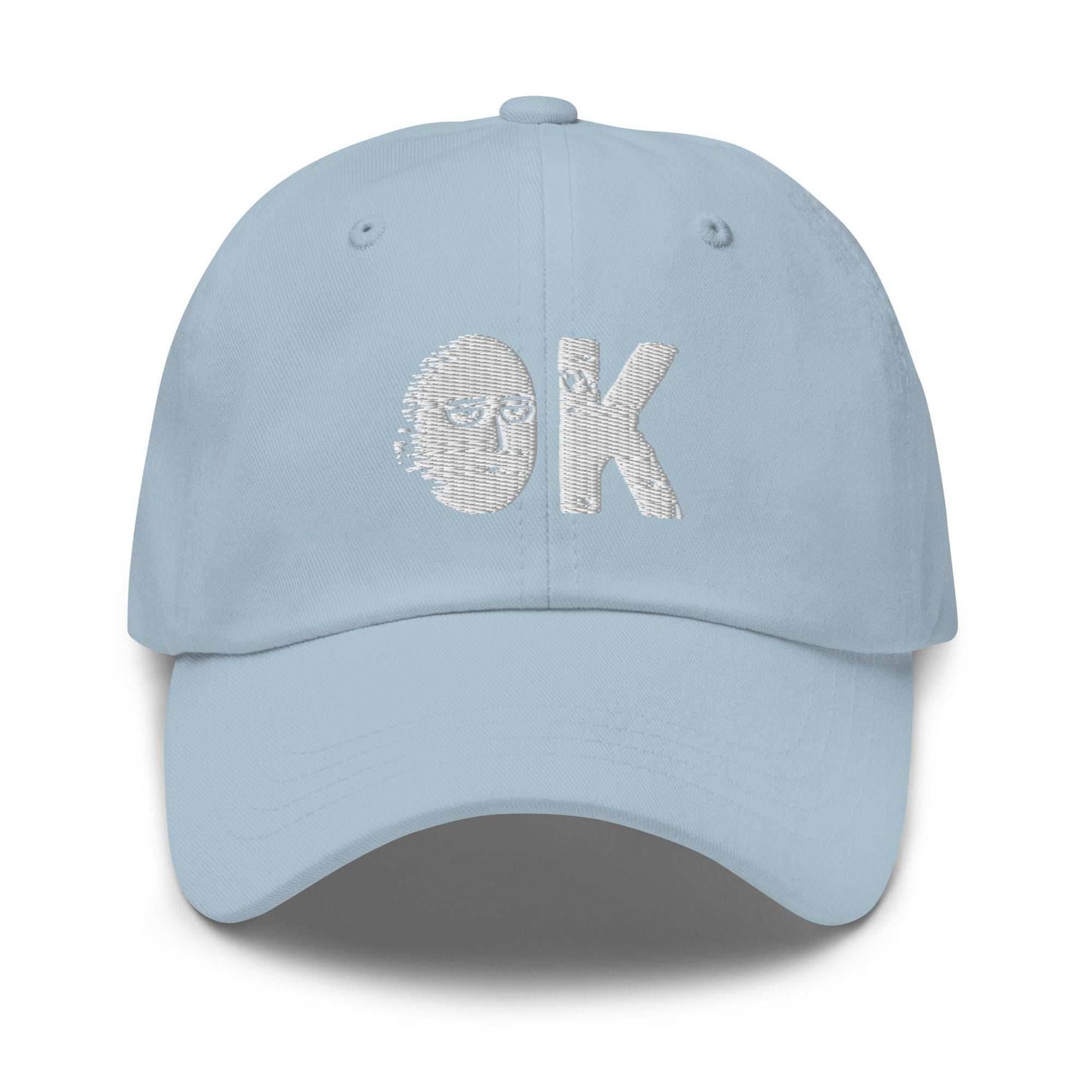 Saitama OK Embroidered Unisex Anime Dad hat - Blue