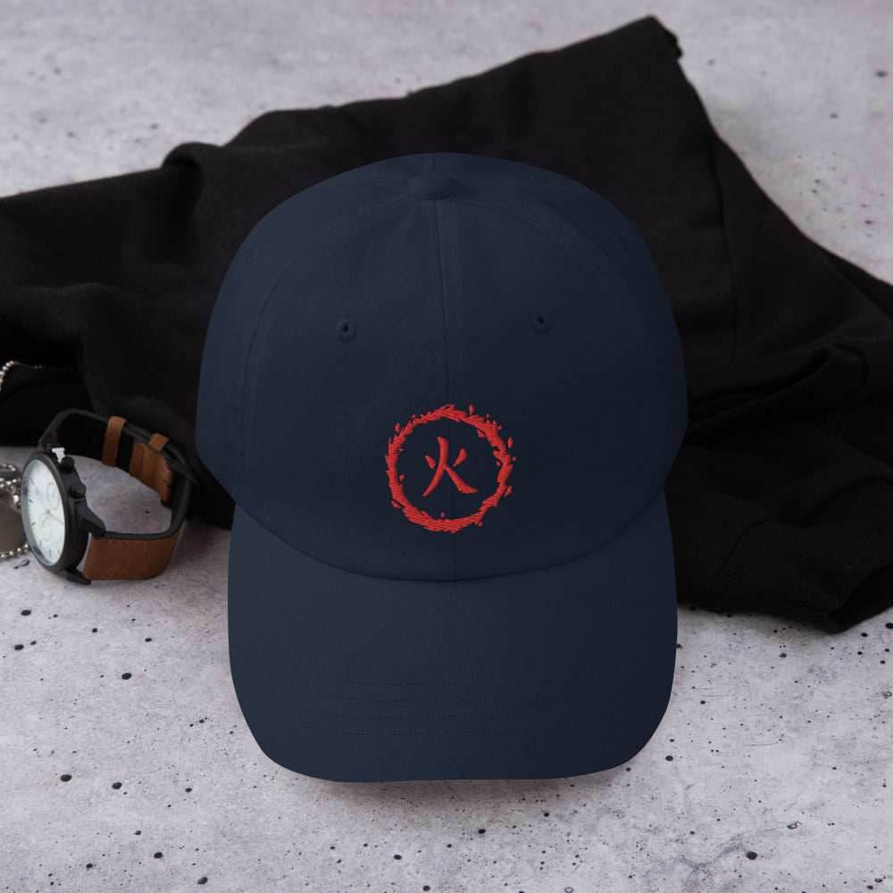 Hokage Fire Shadow Anime Dad Hat - Navy