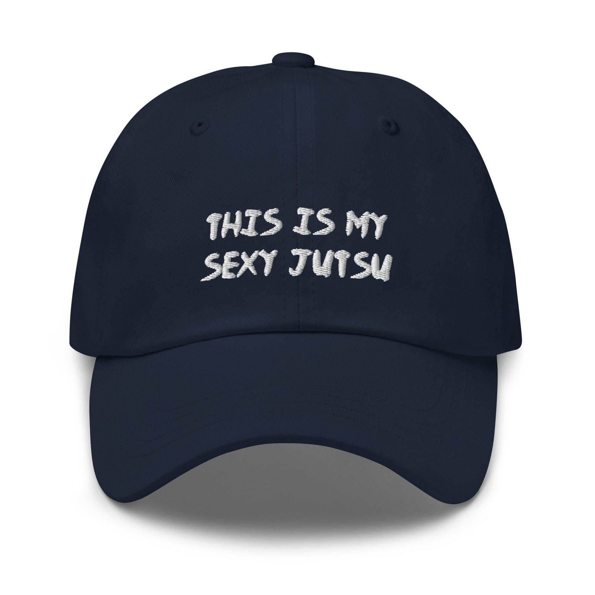 Sexy Jutsu Anime Embroidered Dad Hat - Black