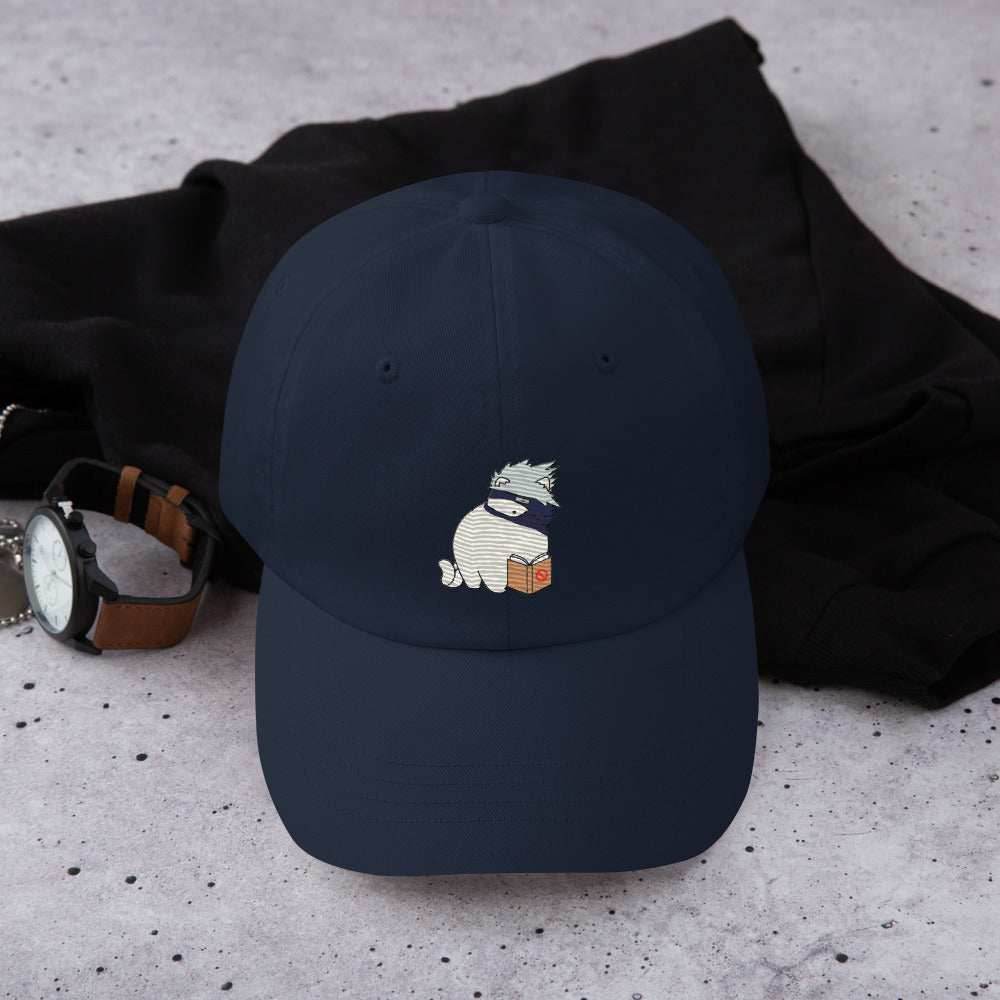 Kitty X Kikashi Anime Embroidered Dad Hat - Navy
