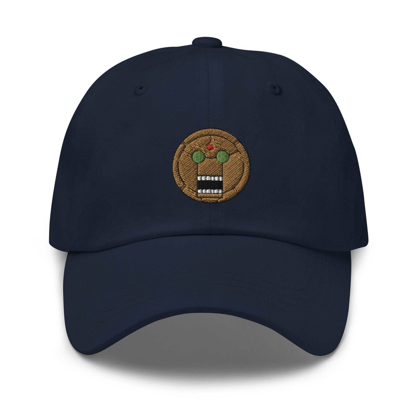 Mechamaru Puppet Embroidered Anime Dad Hat - Navy
