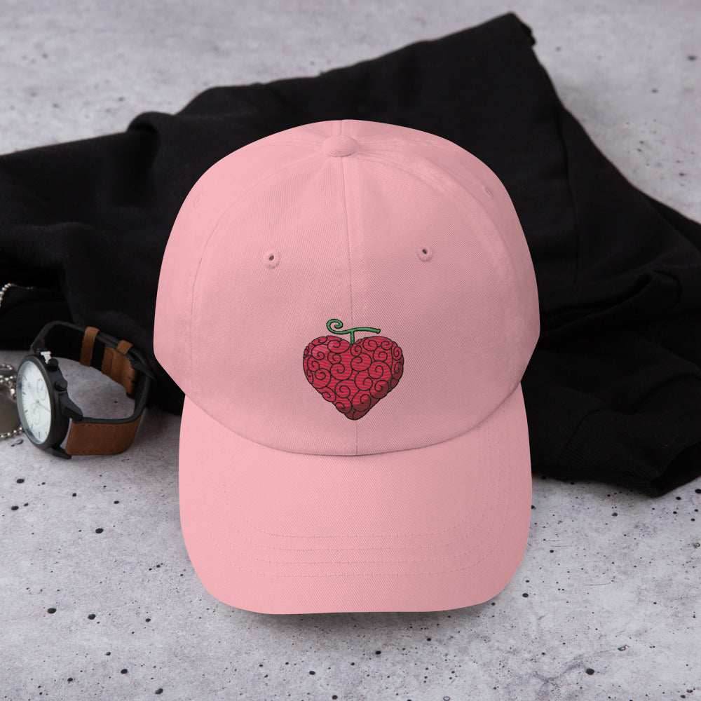Ope Ope Devil Fruit Embroidered Dad Hat - Pink
