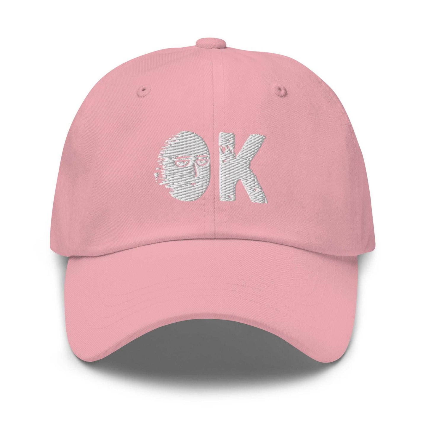 Saitama OK Embroidered Unisex Anime Dad hat - Pink