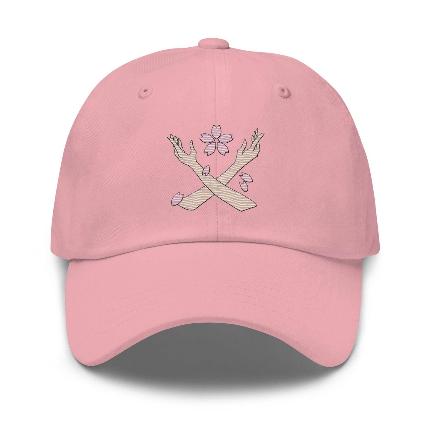 Robin Fleur Emboridered Unisex Anime Dad Hat - Pink