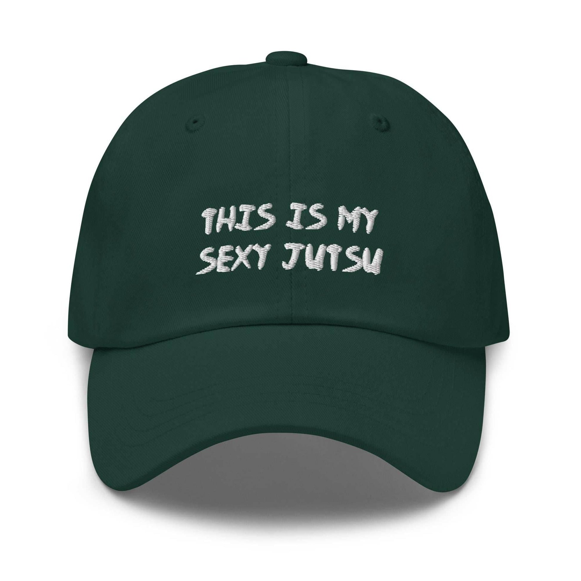 Sexy Jutsu Anime Embroidered Dad Hat - Black