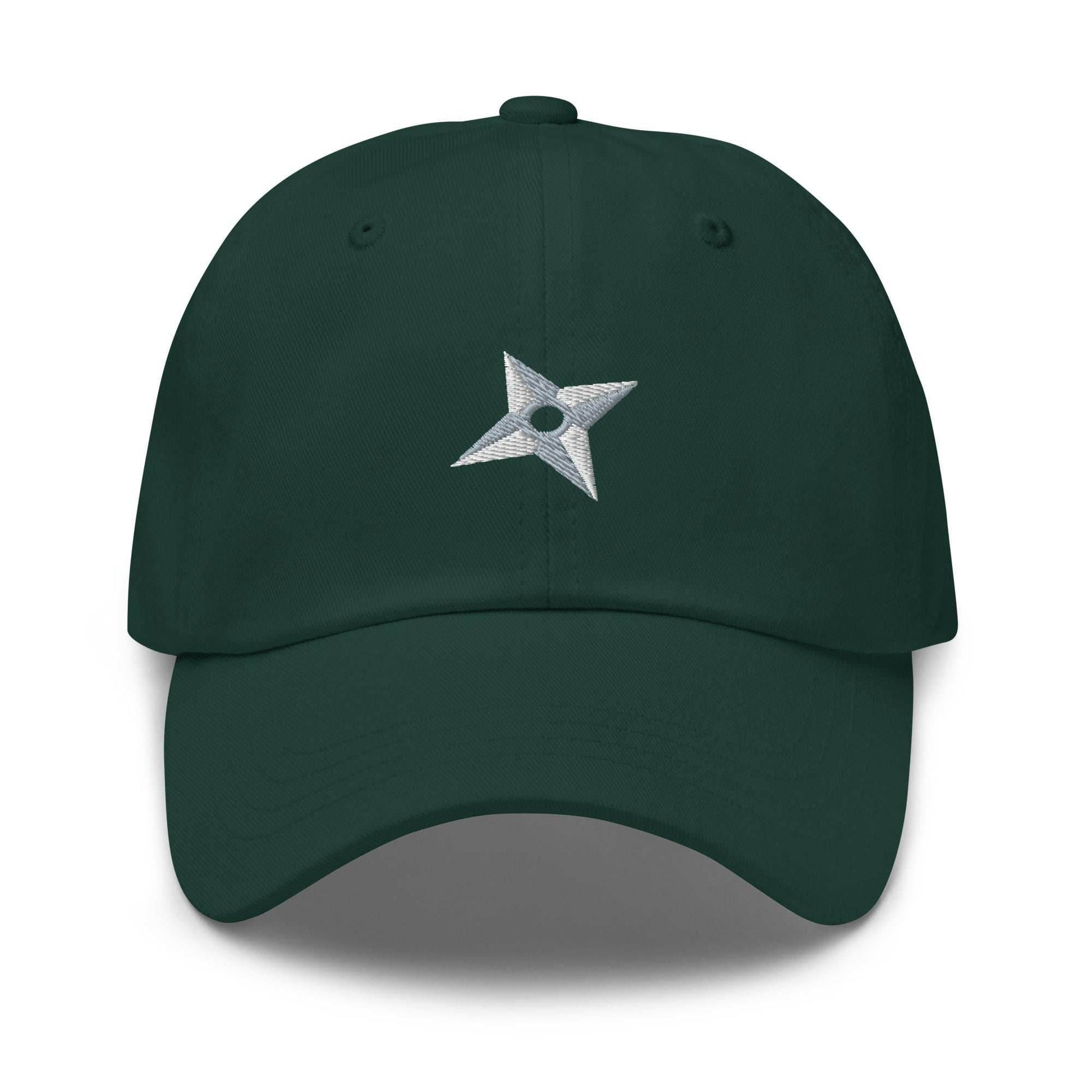 Shuriken Anime Embroidered Dad Hat - Black