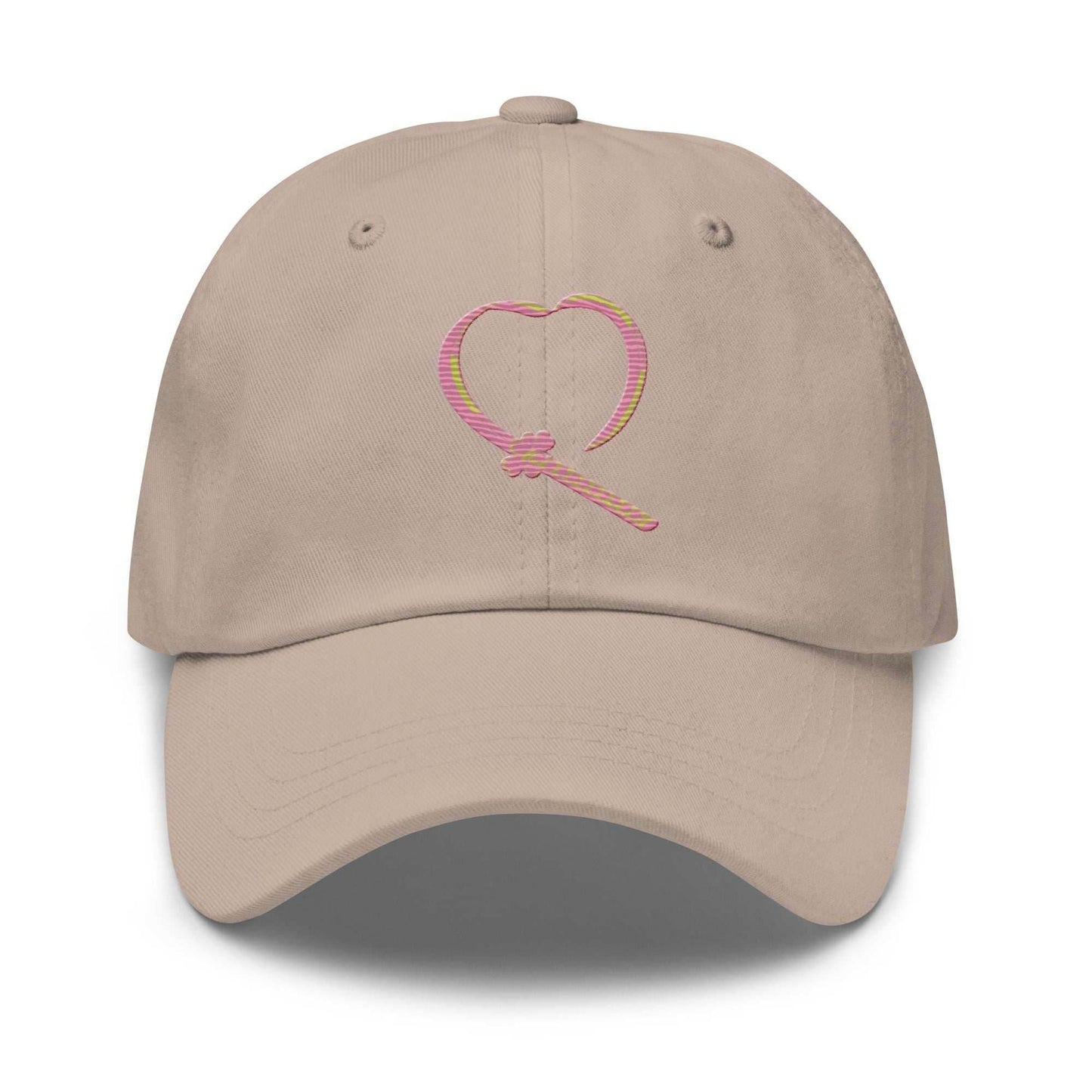 Mitsuri Sword Embroidered Unisex Anime Dad Hat - Beige