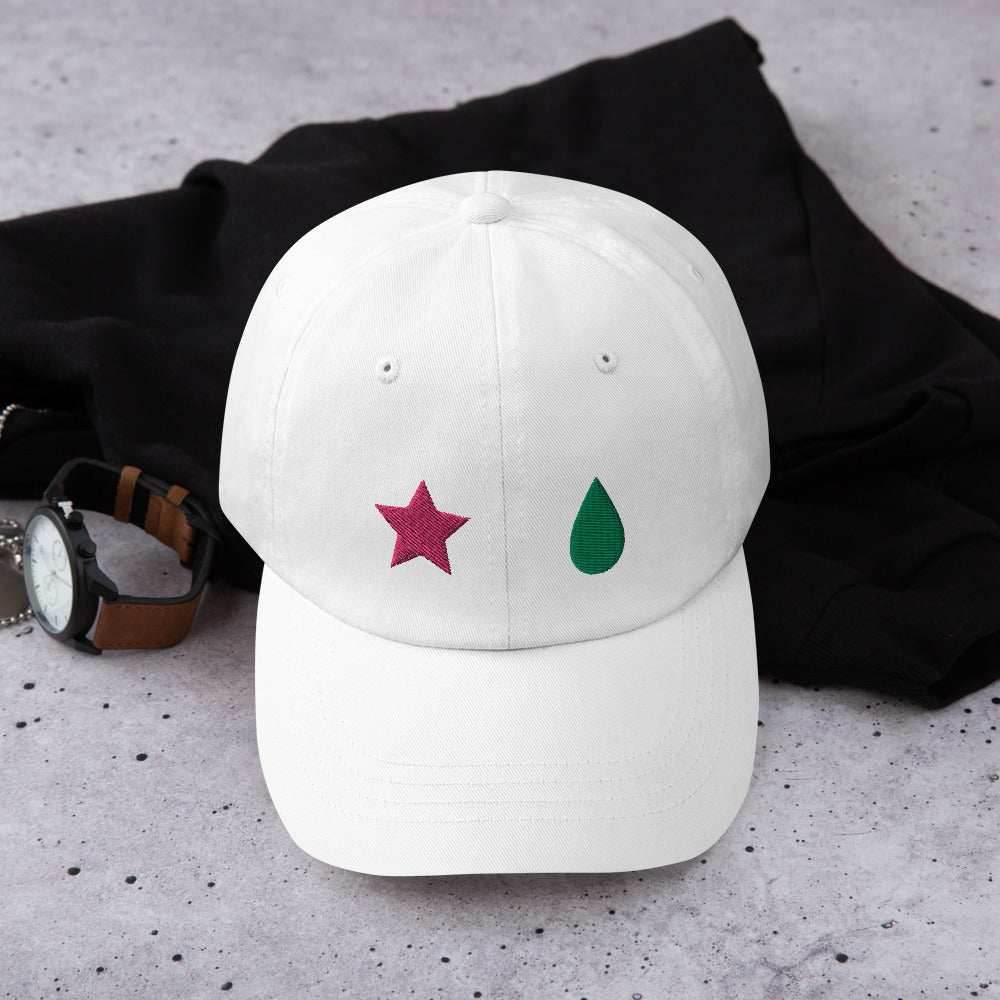 Hisoka Anime Embroidered Dad Hat - White