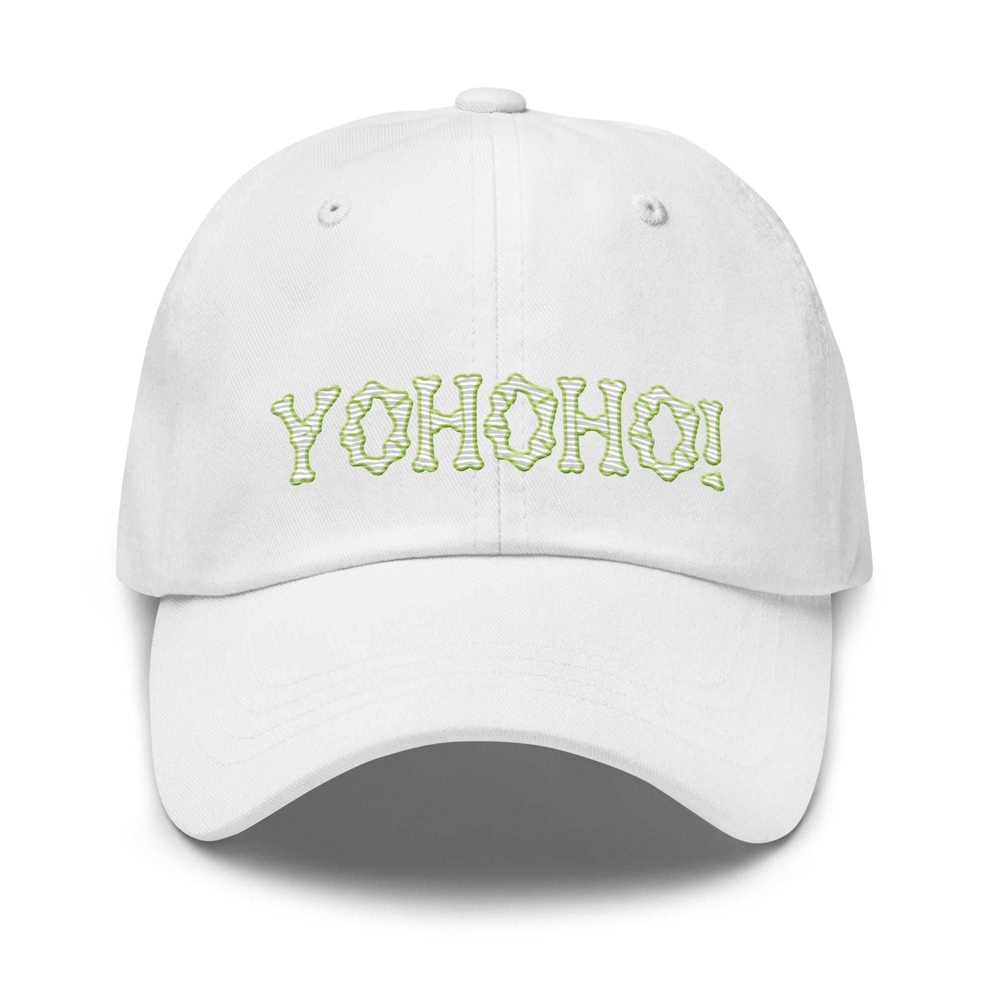 Yohoho Brook Embroidered Unisex Anime Dad Hat - White