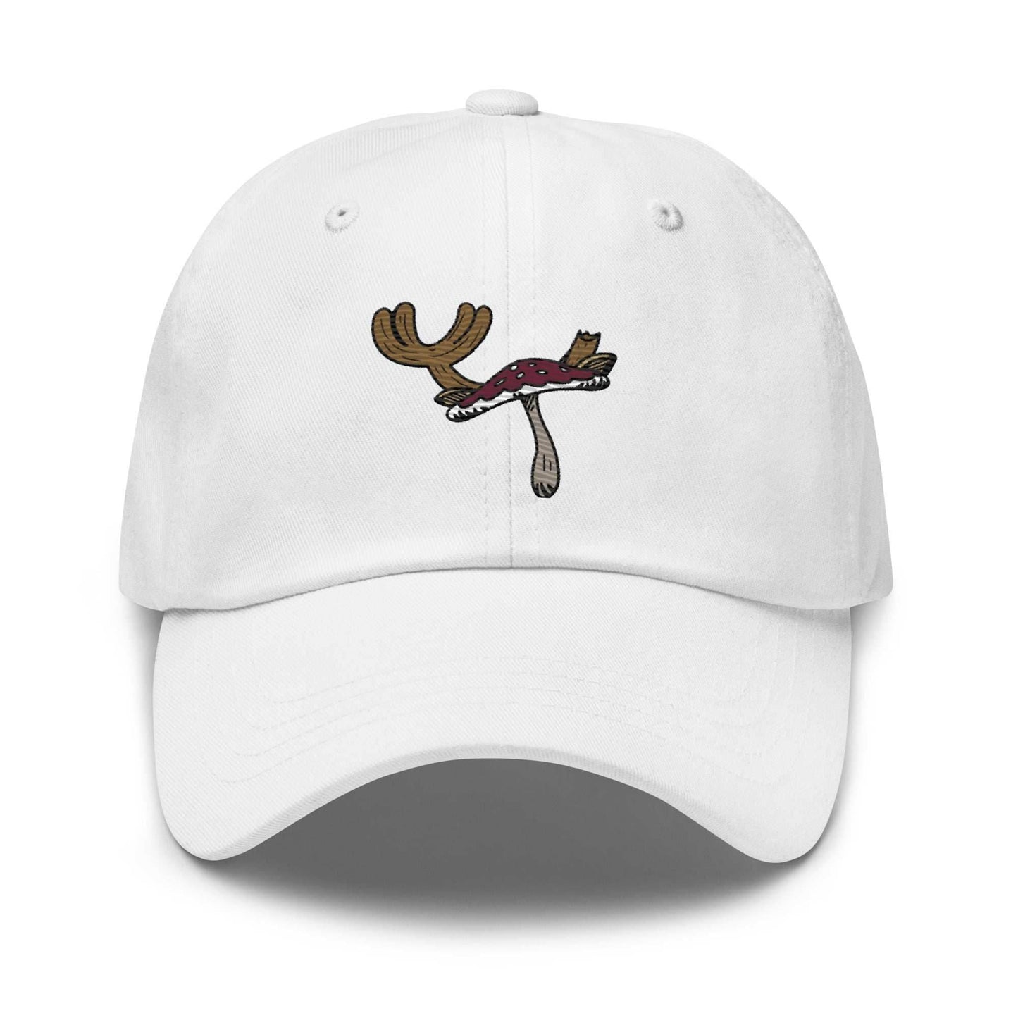 Chopper Mushroom Embroidered Unisex Anime Dad hat - White